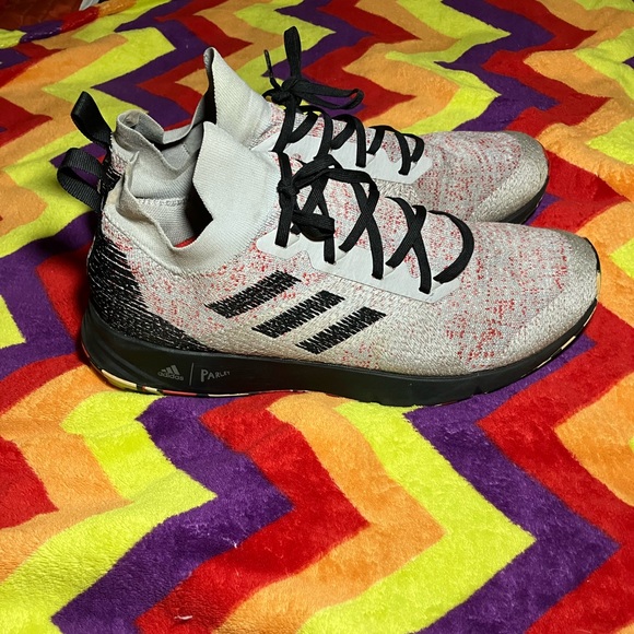 Adidas Terrex Two Parley Trail Running Shoes RED BLACK GREY Sneakers Size 13 - Picture 1 of 8